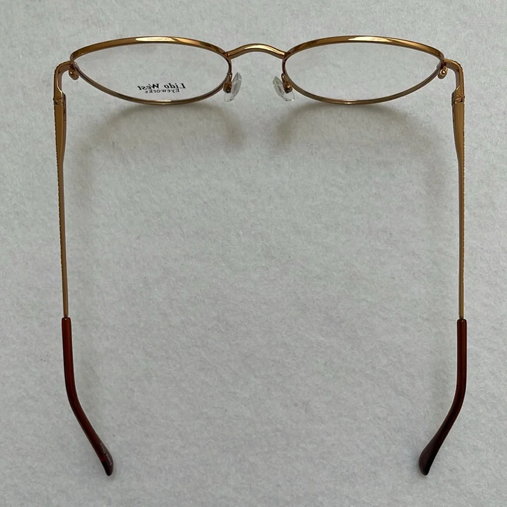 NEW Lido West Summer Brown Golden Metal Eyeglass Frame